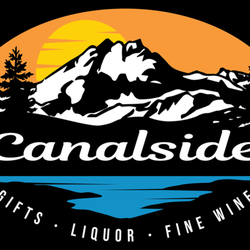 Canalside Gifts & Liquors - Our logo!  Showing Olympic mountains and nature that descends to the Hood Canal.  We are lucky to be in the middle of this beauty!