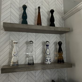 ORD Kitchen & Bath Designs - Floating shelves with LED lights installed when they finally arrived. - General Contractors Near Me - Palm Desert, California ORD Kitchen & Bath Designs - Floating shelves with LED lights installed when they finally arrived. - General Contractors Near Me - Palm Desert, California