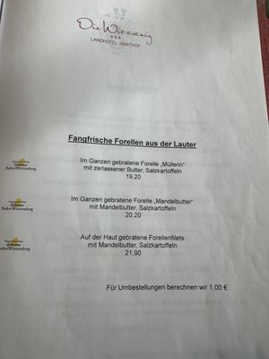 Menu photo 3 Restaurant Wittstaig Münsingen, BW