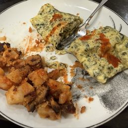Spinach and feta omelette Spinach and feta omelette
