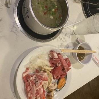 Homey - Beef Bone Broth with my sauce and some buffet items - Japanese Near Me - Indianapolis, Indiana