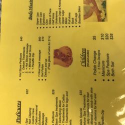 Lucky Nails - The rest of the prices.
