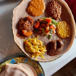 Dukem Ethiopian Restaurant - 36. Special Dukem Veggie Combo (2) 7 Items