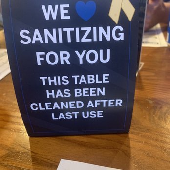 Signatures Bar & Grill - we sanitizing for you this table has been cleaned after last use - American Near Me - Flintstone, Maryland Signatures Bar & Grill - we sanitizing for you this table has been cleaned after last use - American Near Me - Flintstone, Maryland