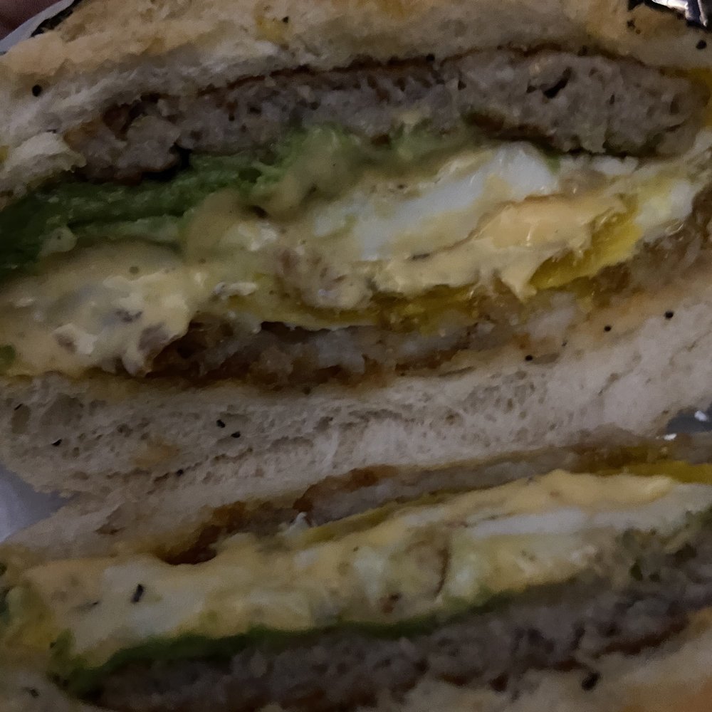 Compton's - Breakfast sandwich with hash brown and avocado - Sandwiches Near Me - Astoria, New York Compton's - Breakfast sandwich with hash brown and avocado - Sandwiches Near Me - Astoria, New York