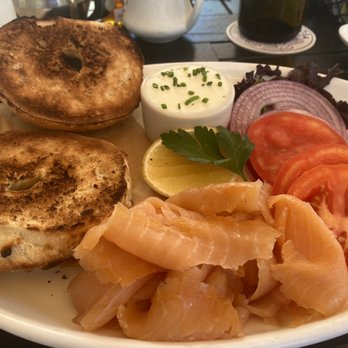 LT Steak & Seafood - Smoked Salmon with Bagel and Cream Cheese - Seafood Near Me - Miami Beach, Florida