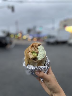 Photo of Lucha Libre Gourmet Taco Shop - San Diego, CA, US. Surf & Turf Burrito Box