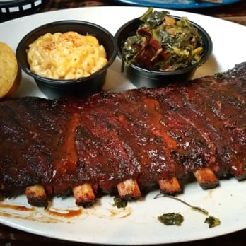 Dinosaur Bar-B-Que - 1 full rack of ribs with mac n cheese and collard greens - Barbeque Near Me - Brooklyn, New York Dinosaur Bar-B-Que - 1 full rack of ribs with mac n cheese and collard greens - Barbeque Near Me - Brooklyn, New York