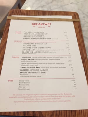 Menu photo 2 GAIL's Bakery King's Road London, XGL Menu photo 2 GAIL's Bakery King's Road London, XGL