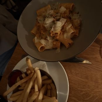 Cactus Club Cafe - Rigatoni bolognese and fries - Cocktail Bars Near Me - Boston, Massachusetts