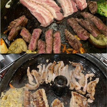 The Cast Iron Pot 3 - Top Blade Steak, Pork Belly & Pork Jowl - Korean Near Me - Flushing, New York The Cast Iron Pot 3 - Top Blade Steak, Pork Belly & Pork Jowl - Korean Near Me - Flushing, New York