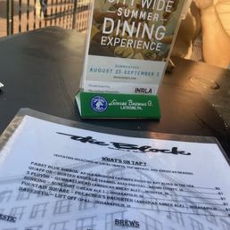 Drink menu