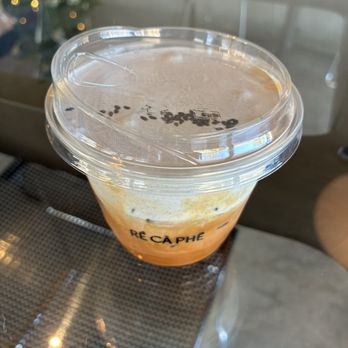Re Ca Phe - Black Sesame Coffee (fine robusta espresso w condensed milk, black sesame cream 9 oz - $6.00) - Coffee & Tea Near Me - Fountain Valley, California