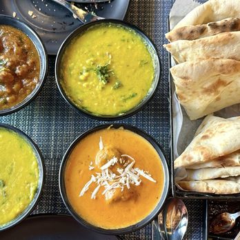 Tikka Indian Grill - Lamb curry, Daal, Paneer Saag Kofta, 2 orders of Naan Bread - Indian Near Me - Kew Gardens, New York