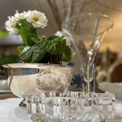 Chelsea Forge Antiques & Design - Crystal, silver & greenery