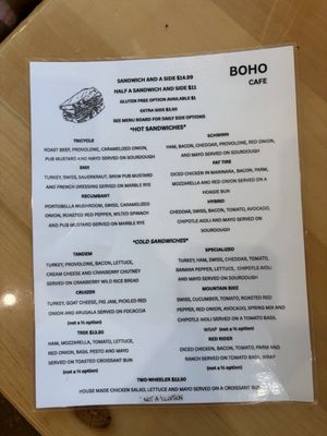 Menu photo 1 Boho Cafe Holdingford, MN Menu photo 1 Boho Cafe Holdingford, MN