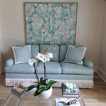 Gilbert's Upholstery - Fringe Skirt Sofa - Furniture Reupholstery Near Me - Spring, Texas Gilbert's Upholstery - Fringe Skirt Sofa - Furniture Reupholstery Near Me - Spring, Texas