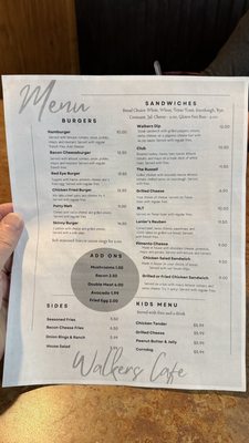 Menu photo 1 Walker's Cafe Madisonville, TX Menu photo 1 Walker's Cafe Madisonville, TX