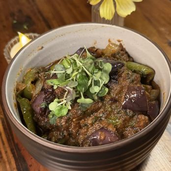 Aamrai Indian Kitchen And Bar - Kadai Baingan (v, vg, gf) - Indian Near Me - Seattle, Washington Aamrai Indian Kitchen And Bar - Kadai Baingan (v, vg, gf) - Indian Near Me - Seattle, Washington
