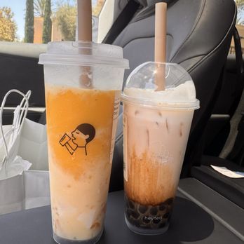 Heytea - Mango coconut boom & brown sugar milk with boba - Bubble Tea Near Me - Irvine, California Heytea - Mango coconut boom & brown sugar milk with boba - Bubble Tea Near Me - Irvine, California