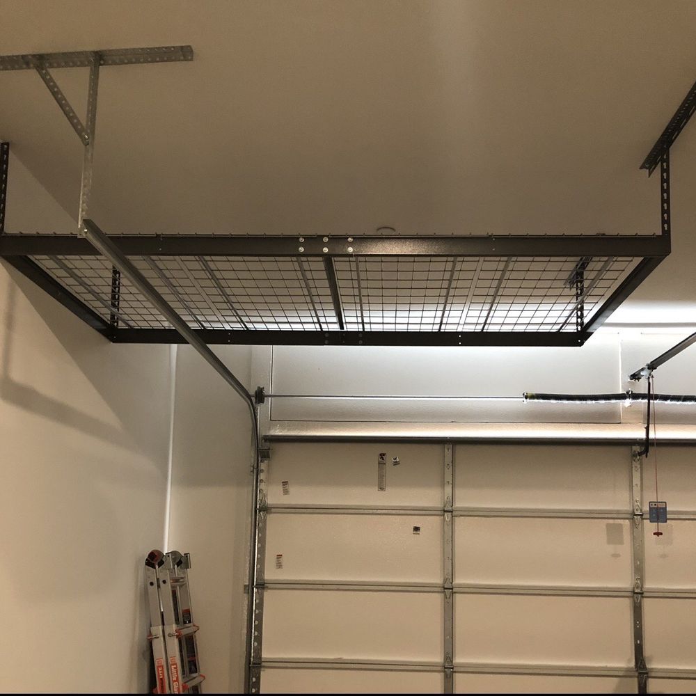 Tim helped me utilize the wasted space above the garage door. Tim helped me utilize the wasted space above the garage door.