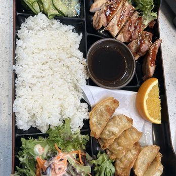 Mikuni - Chicken teriyaki and Gyoza bento (lunch special) $20 - Japanese Near Me - Concord, California
