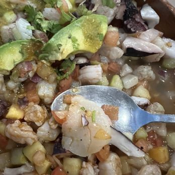 Mi Lindo Nayarit Mariscos - Seafood ceviche; shrimp, scallop and octopus - Mexican Near Me - McMinnville, Oregon Mi Lindo Nayarit Mariscos - Seafood ceviche; shrimp, scallop and octopus - Mexican Near Me - McMinnville, Oregon