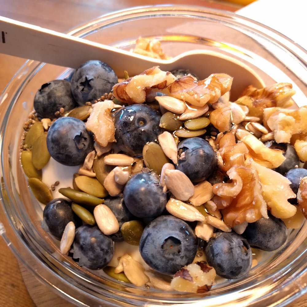 Chobani - Blueberry, sunflower seed, walnut and chia - Coffee & Tea Near Me - New York, New York Chobani - Blueberry, sunflower seed, walnut and chia - Coffee & Tea Near Me - New York, New York