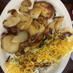 Veggie Omelette with bacon and sausage! Veggie Omelette with bacon and sausage!