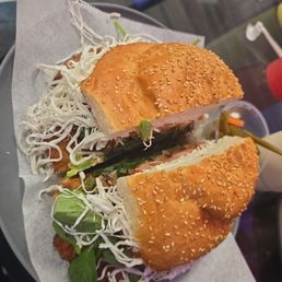 Cemita poblana sandwich Cemita poblana sandwich