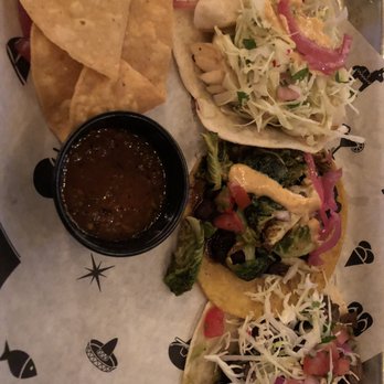 Diego Pops - An assortment of tacos including grilled cod, charred skirt steak, and brussels sprout - Cocktail Bars Near Me - Scottsdale, Arizona Diego Pops - An assortment of tacos including grilled cod, charred skirt steak, and brussels sprout - Cocktail Bars Near Me - Scottsdale, Arizona