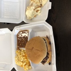 Phatman’s BBQ - Brisket, Mac n Cheese, Beans and Banana pudding, oh man!
