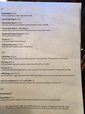 Menu photo 6 L'abri cafe, restaurant et bar Cheticamp, NS