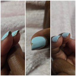 Gel nails done on Monday were already chipping by Thursday (5 chipped nails over 1st 5 days) Gel nails done on Monday were already chipping by Thursday (5 chipped nails over 1st 5 days)