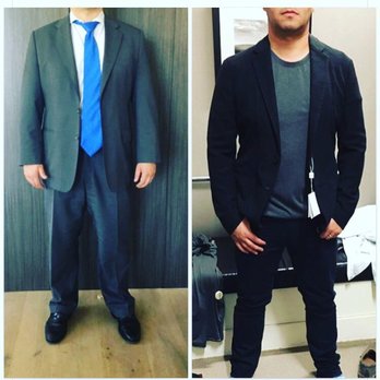 NBL Styling - Before and After  young 40's male SF professional  looking for both career and social wardrobe updates - Personal Shopping Near Me
