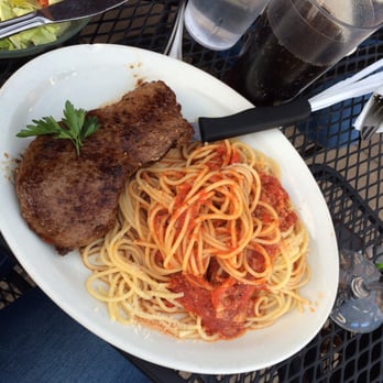 Ferraro's - Steak serve with spaghetti. - Italian Near Me - Spokane, Washington