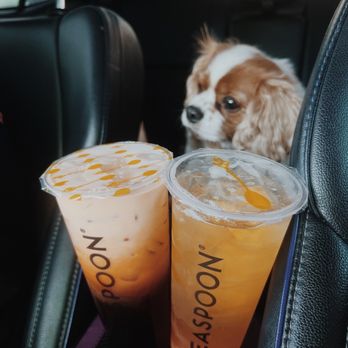 Teaspoon - Classic Thai Tea and Red Bull Sunset - Bubble Tea Near Me - Folsom, California