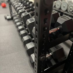Gymies Fitness Center - One of our racks of dumbbells