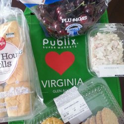 Publix - Sugar cookies - there were 2 dozen when I left the store. Ukrops white house rolls. Crab salad 4.39 lb. & don't forget school supplies