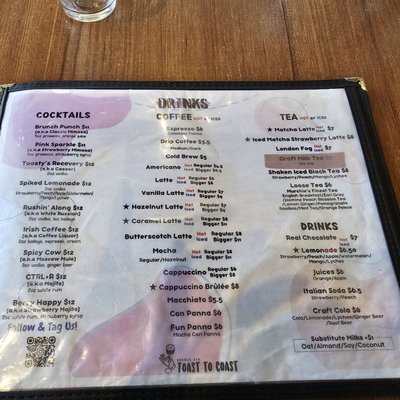 Menu photo 1 Toast to Coast Brunch Bar Richmond, BC Menu photo 1 Toast to Coast Brunch Bar Richmond, BC