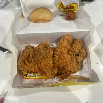 Chicken Express - a box of fried chicken and a donut - Fast Food Near Me - San Angelo, Texas Chicken Express - a box of fried chicken and a donut - Fast Food Near Me - San Angelo, Texas