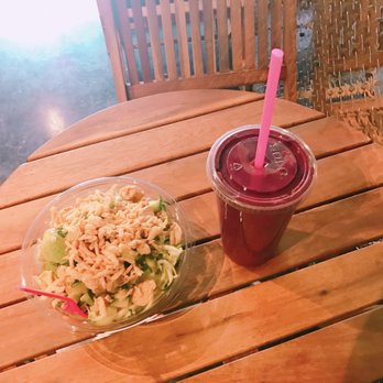 Shaka Kitchen - Poke bowl with brown rice, chicken, and veggies! Berry smoothie goes along nicely! - Poke Near Me - Hoboken, New Jersey Shaka Kitchen - Poke bowl with brown rice, chicken, and veggies! Berry smoothie goes along nicely! - Poke Near Me - Hoboken, New Jersey