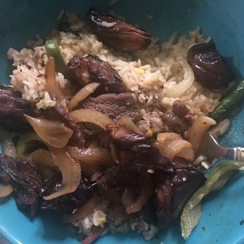 Thai On 1 - Eggplant and beef, fried rice and a bit of green curry - absolutely divine! - Thai Near Me - Seattle, Washington