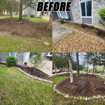 Tri County Green & Clean - Before mulching - Lawn Services Near Me Tri County Green & Clean - Before mulching - Lawn Services Near Me