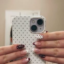 Honey Bee Nails And Spa - I wanted a nice polka dot look for acrylic and they did amazing!