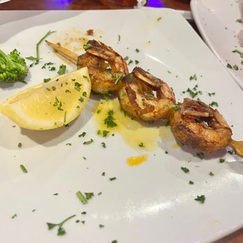 Sizzler - Over cooked shrimp skewer - Seafood Near Me - Hemet, California Sizzler - Over cooked shrimp skewer - Seafood Near Me - Hemet, California