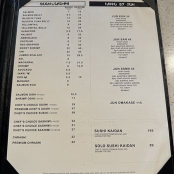 Chef JUN - Bay Ho - Menu - Japanese Near Me - San Diego, California
