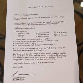 Park Hyatt Melbourne - Park Lounge information - Hotels Near Me - Melbourne, VIC