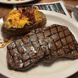 Texas Roadhouse - 16oz Hand-Cut Sirloin* with loaded Baked Potato