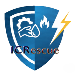 Innovative Cleaning & Restoration - Shield icon with ICRescue logo